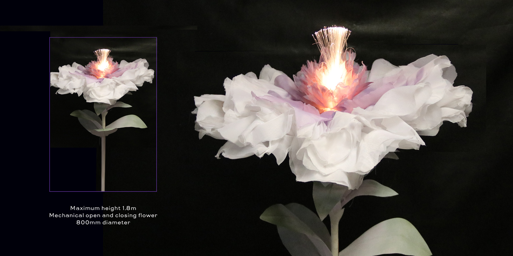 Pink mechanical flower